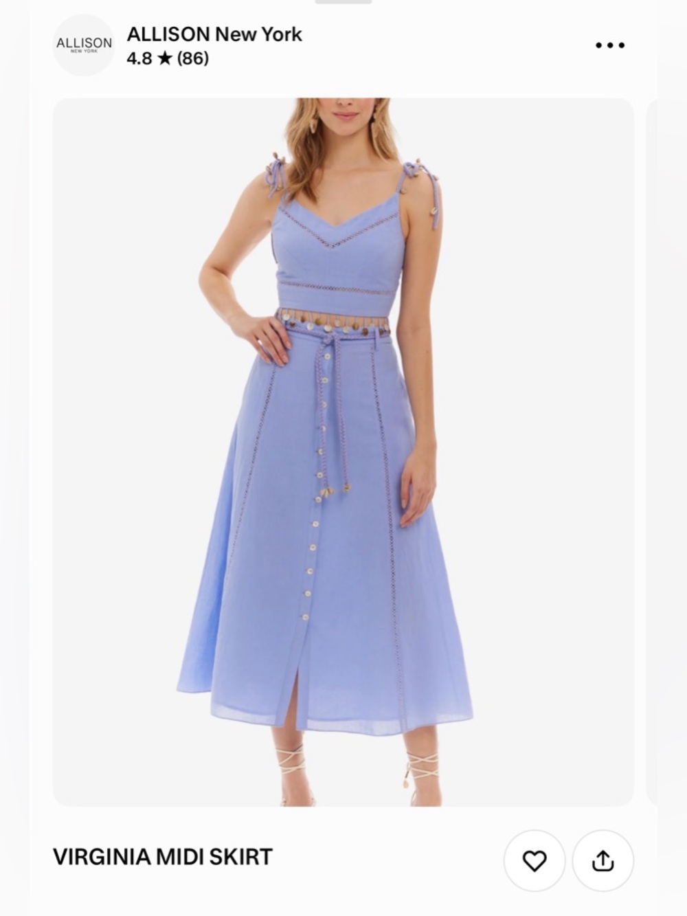 NWT Allison New York Matching Set, size 4.